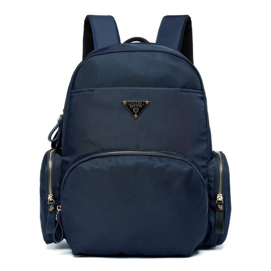 Mochila Cavalera Executiva Acetinada Fashion Reforçada - Azul Menor preço em Mochila Cavalera Executiva Acetinada Fashion Reforçada - Azul
