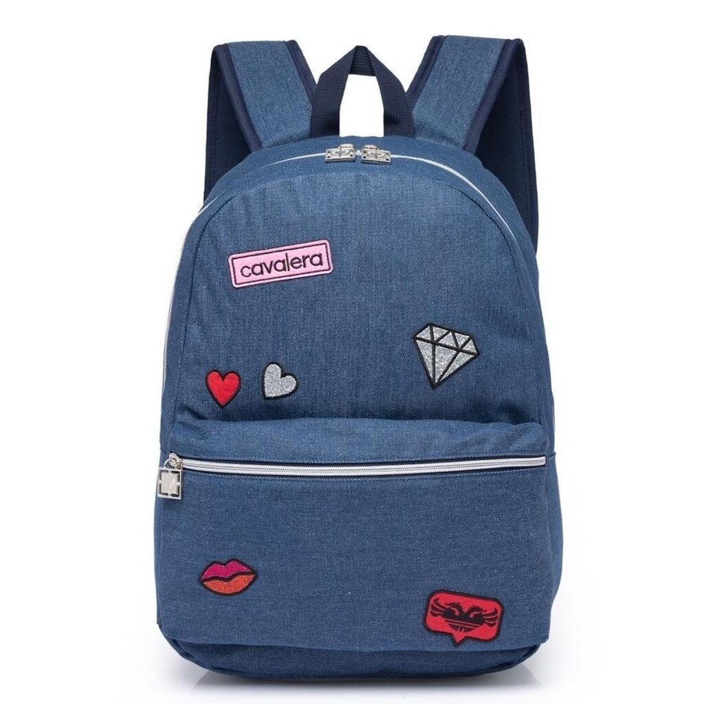 Mochila Cavalera Feminina Juvenil Escolar Reforçada 15 Litros