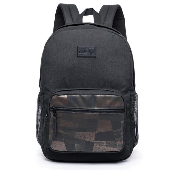 Mochila Cavalera Halk Estampada - Preto+Dourado é boa?