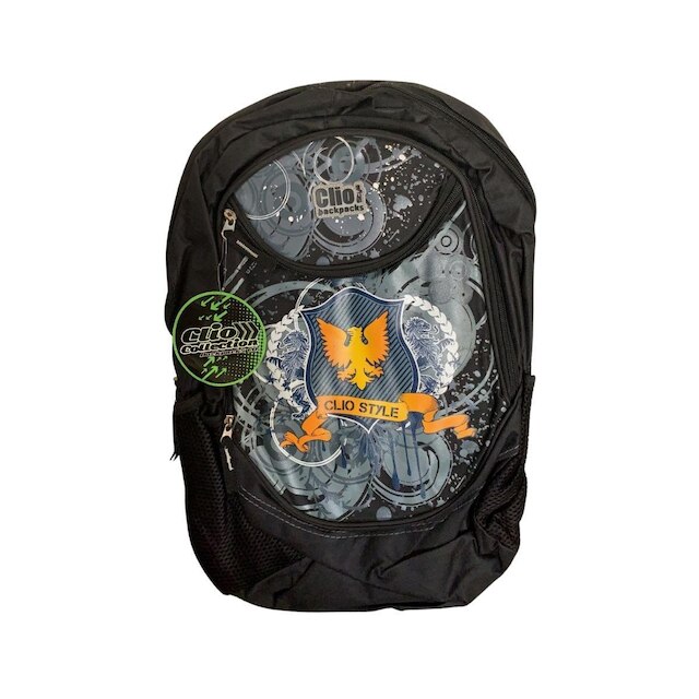Mochila Clio Style divisórias preta MM 1230 Masculina - Cinza