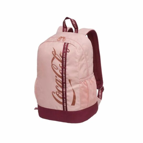 Mochila Coca Cola Training Notebook Escolar - Rosa Menor preço em Mochila Coca Cola Training Notebook Escolar - Rosa