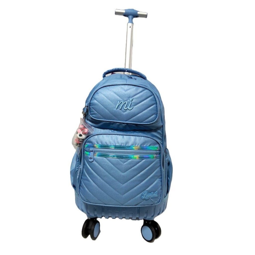 Mochila Com Carrinho e Rodas infantil 4 rodas giratorias Escolar Lamimi