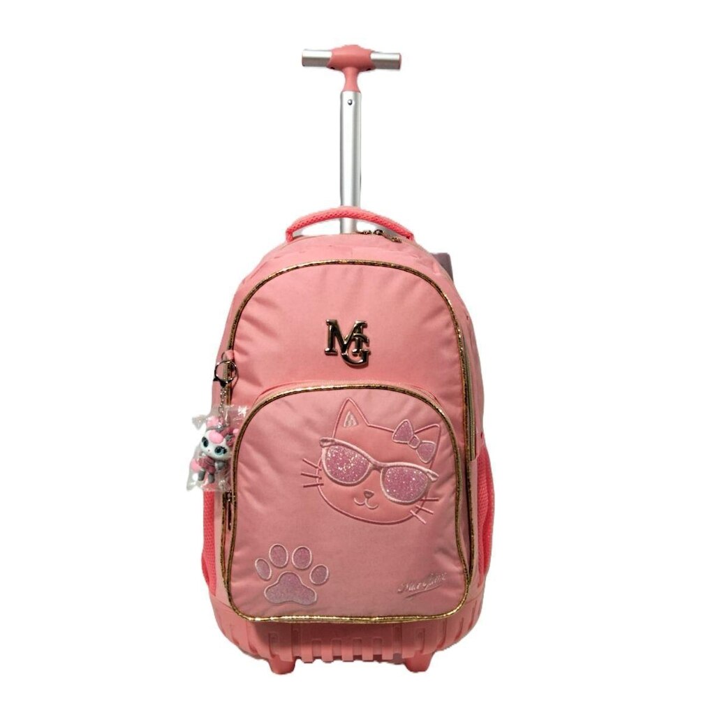 Mochila Com Carrinho e Rodas infantil 4 rodas giratorias Escolar Lamimi