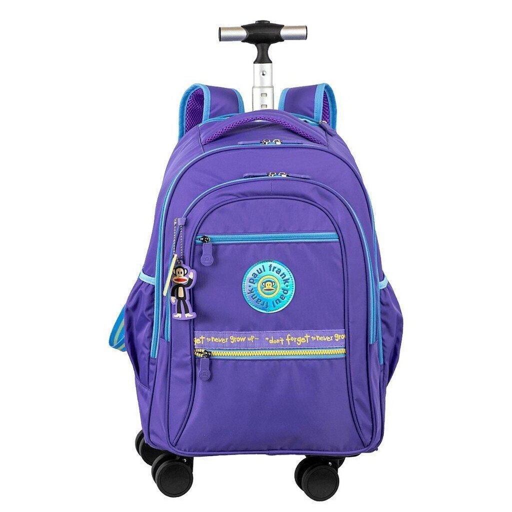 Mochila com Carrinho Sestini Paul Frank Fun 4 Rodas Lilás