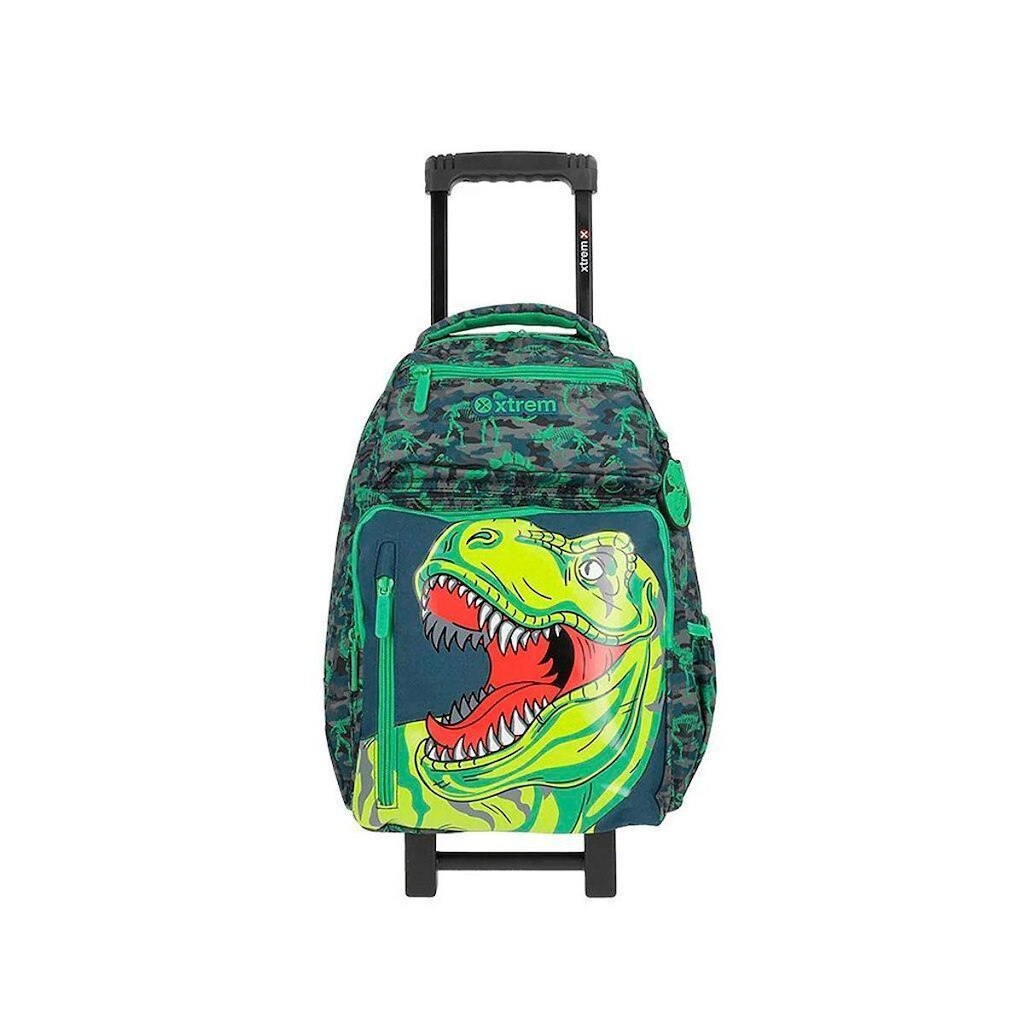 Mochila com Carrinho Xtrem New Run 4xt Dino Verde