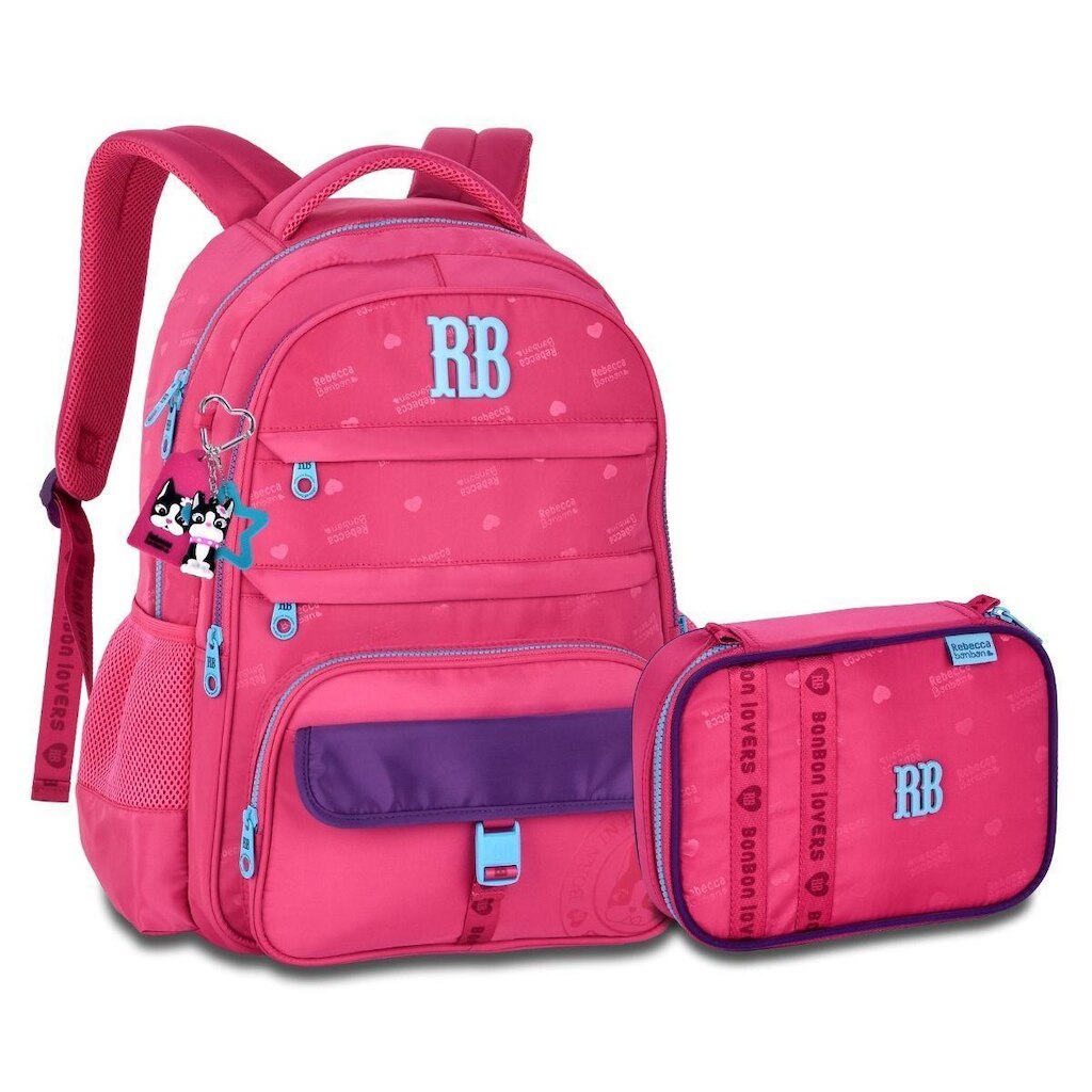 Mochila com Estojo Box Rebecca Bonbon Kit Escolar Feminino