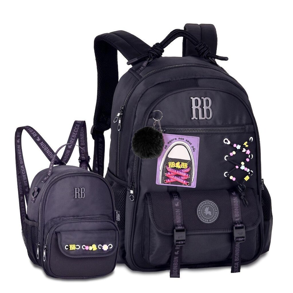 Mochila Com Lancheira Térmica Kit Escolar Rebecca Bonbon