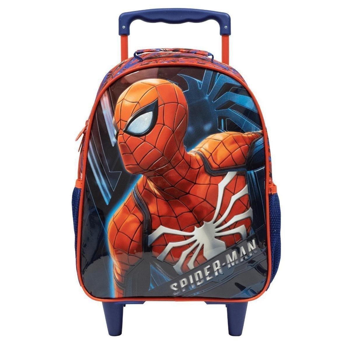 Mochila com Rodas Grande Escolar Infantil Marvel Spider Man Menor preço em Mochila com Rodas Grande Escolar Infantil Marvel Spider Man