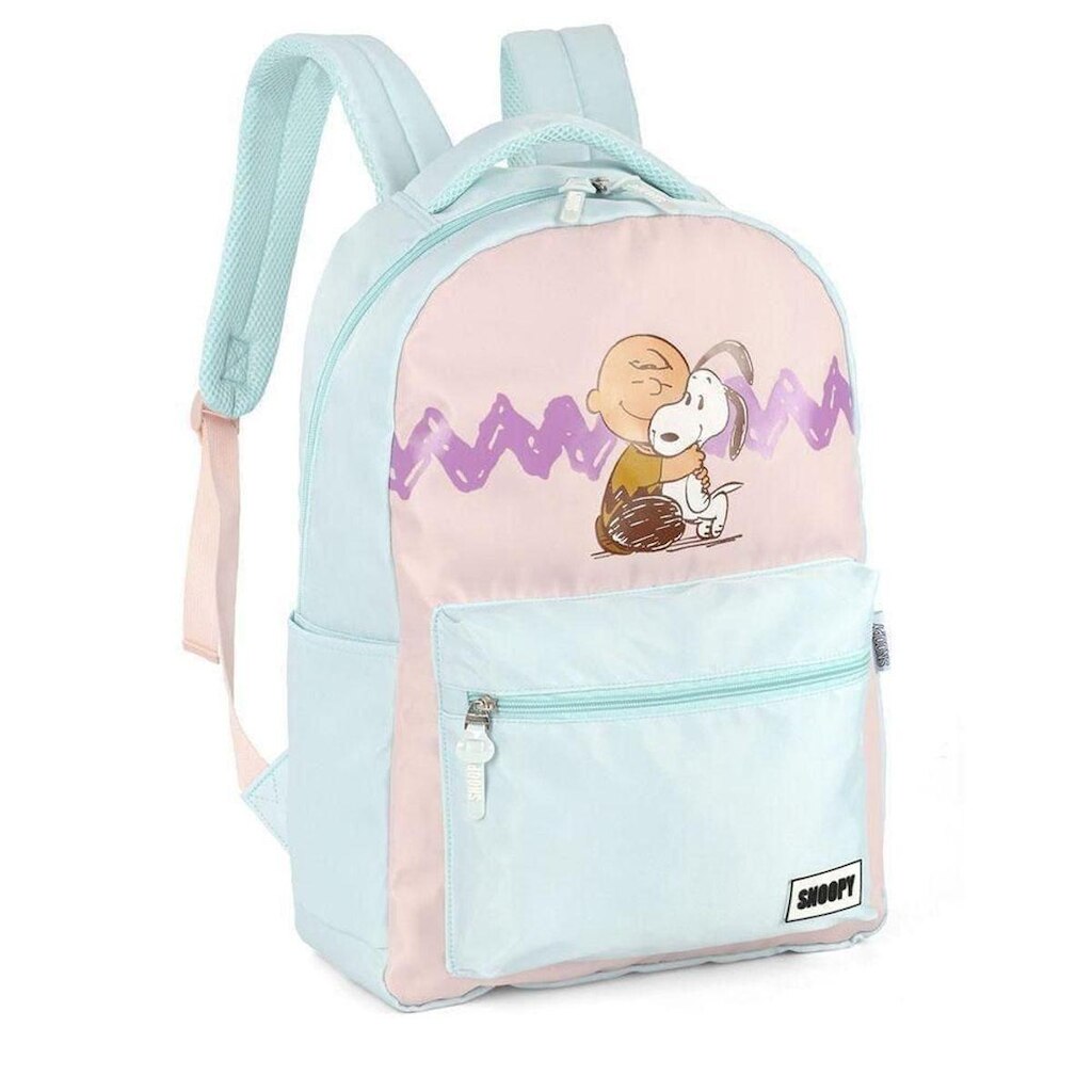 MOCHILA COSTAS 18 SNOOPY E CHARLIE BROWN ABRAÇO LUXCEL