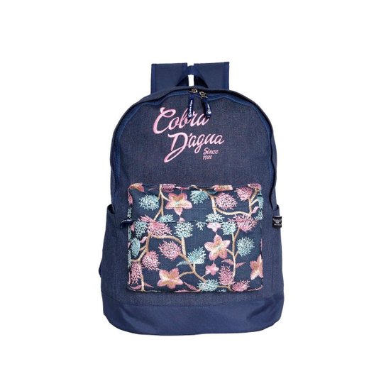 MOCHILA COSTAS CASUAL ESCOLAR DIA DIA JUVENIL COBRA D'ÁGUA - Azul Escuro Menor preço em MOCHILA COSTAS CASUAL ESCOLAR DIA DIA JUVENIL COBRA D'ÁGUA - Azul Escuro