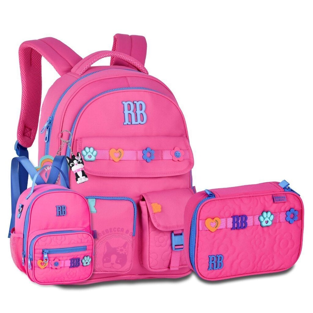 Mochila Costas com Lancheira e Estojo Box Rebecca bonbon