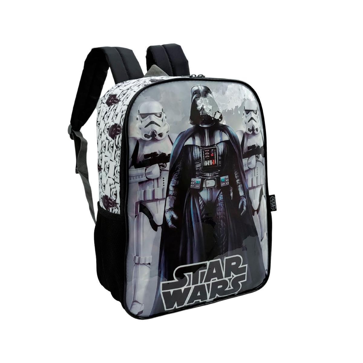 MOCHILA COSTAS ESCOLAR INFANTIL JUVENIL STAR WARS - Branco | Netshoes