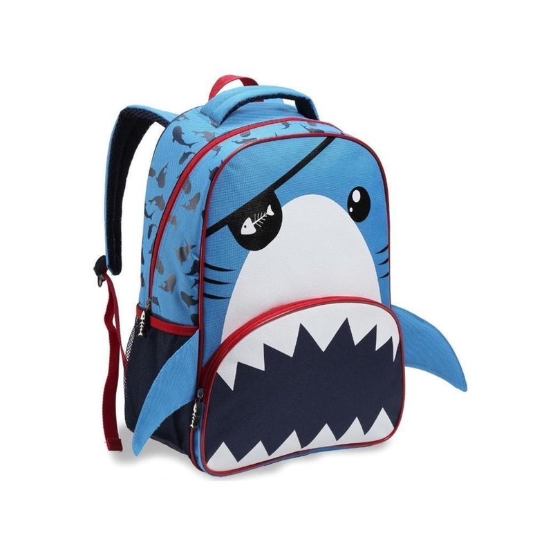 Mochila Costas Grande Menino Infantil Tubarão Nadadeira