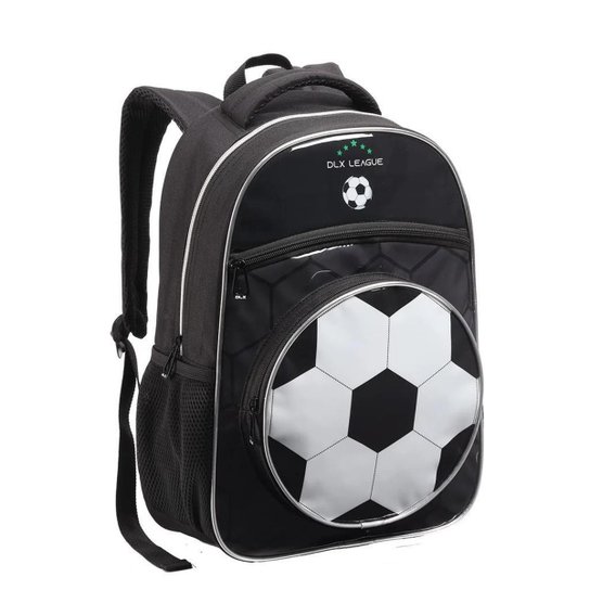 Mochila Costas Infantil Escolar Passeio Menino Estampa Bola Futebol Copa Preto - Preto Menor preço em Mochila Costas Infantil Escolar Passeio Menino Estampa Bola Futebol Copa Preto - Preto