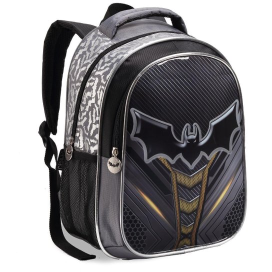 Mochila Costas Infantil Menino Gotham Batman Morcego Escolar - Preto Menor preço em Mochila Costas Infantil Menino Gotham Batman Morcego Escolar - Preto