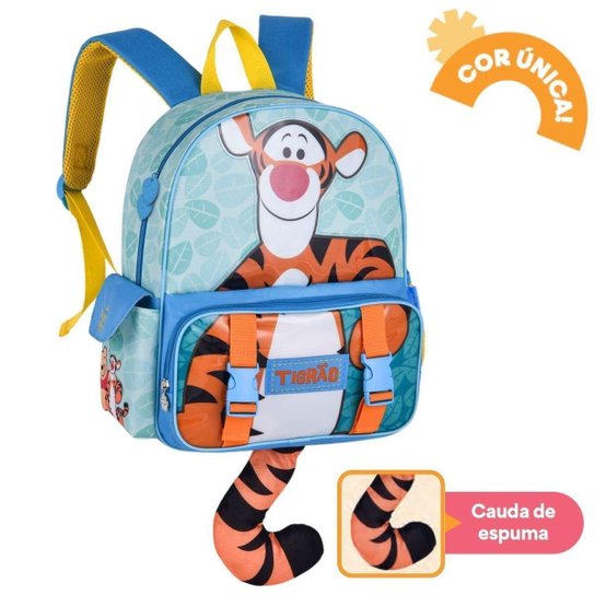 Mochila Costas Tigrão Bolsa Escolar Infantil Coleção Ursinho Pooh