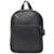 Mochila Couro Masculina Notebook 15 Polegadas Bolso Externo Fechamento Zíper Versátil Resistente - Preto