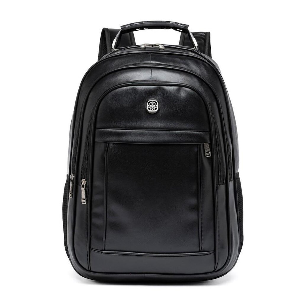 Mochila Crosswave Couro Sintético Executiva Notebook Espaçosa Masculina