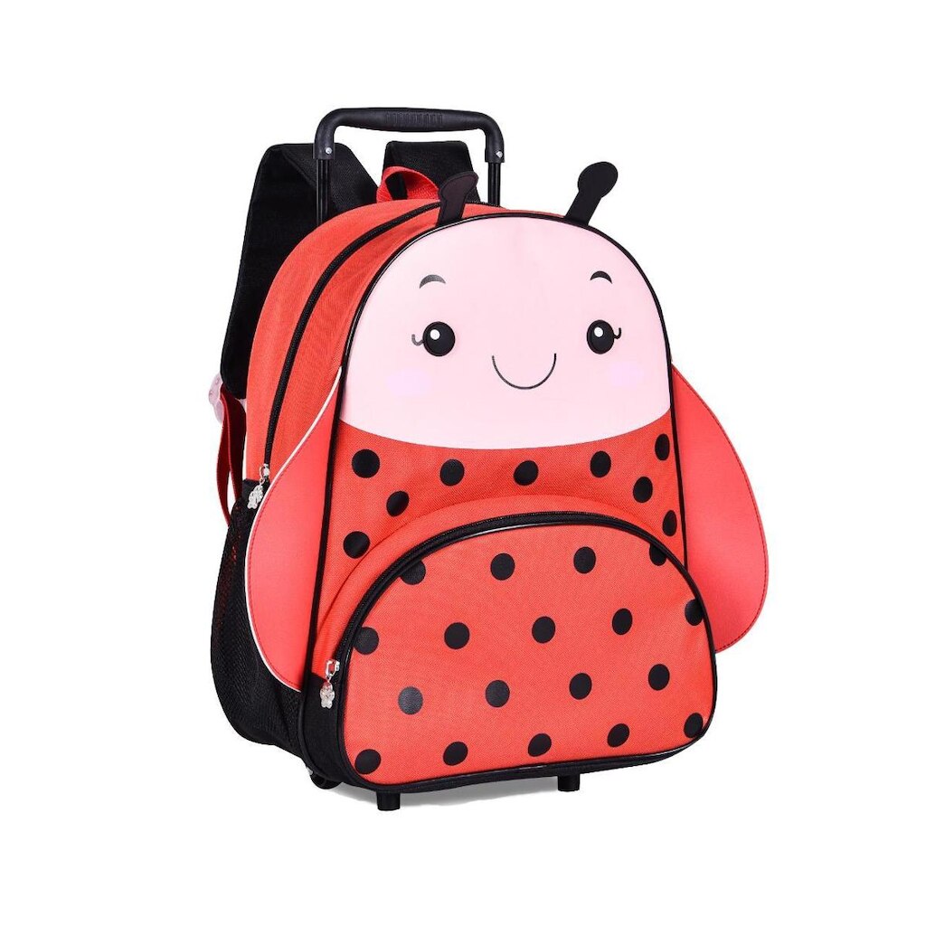MOCHILA DE CARRINHO INFANTIL MENINAS BORBOLETA JOANINHA
