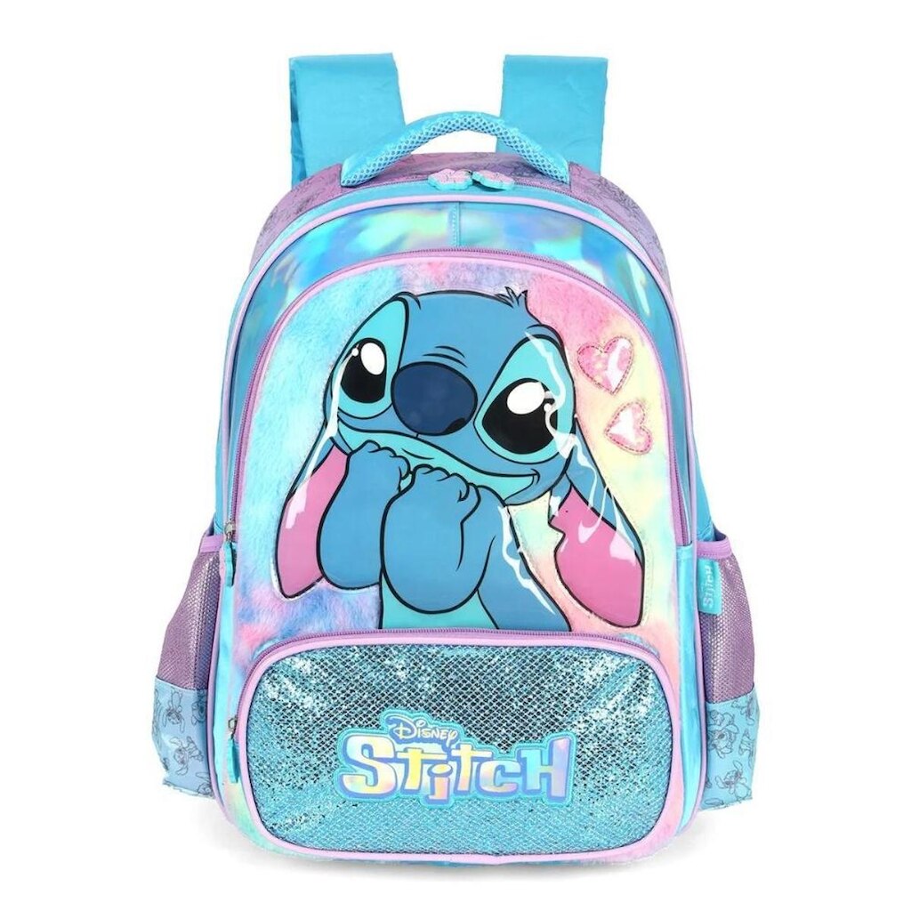 Mochila De Costas Escolar Infantil Stitch Luxcel Original