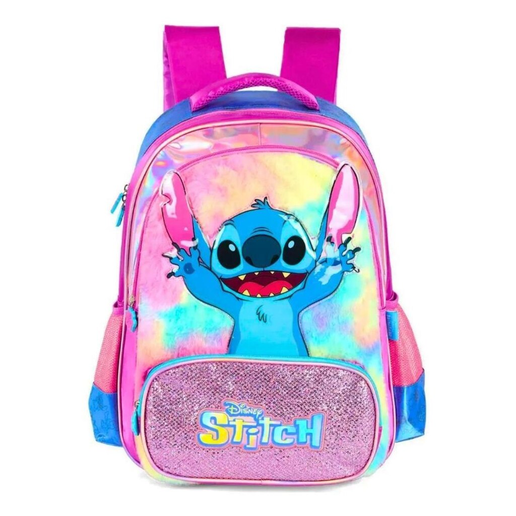Mochila De Costas Escolar Infantil Stitch Luxcel Original