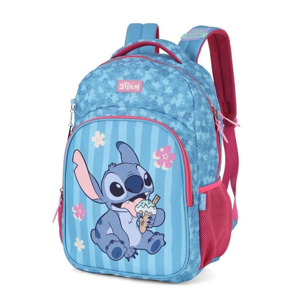 Mochila De Costas Escolar Infantil Stitch Luxcel Original