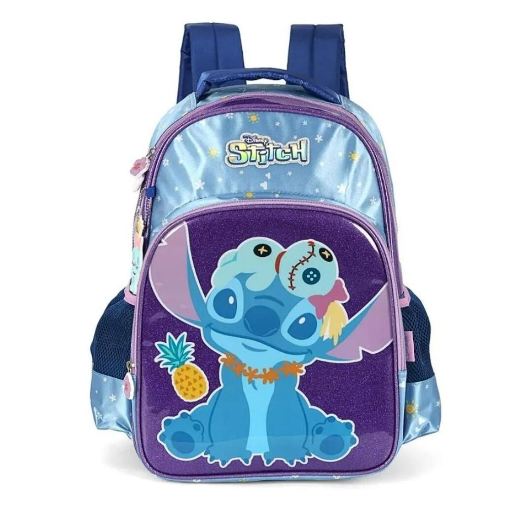 Mochila De Costas Escolar Infantil Stitch Luxcel Original