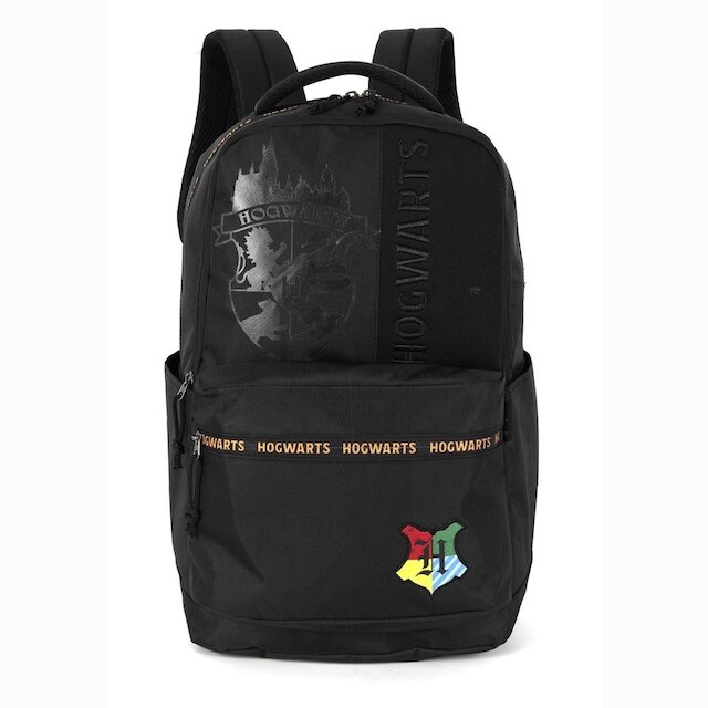 Mochila de Costas Juvenil HARRY POTTER Hogwarts Preto Luxcel