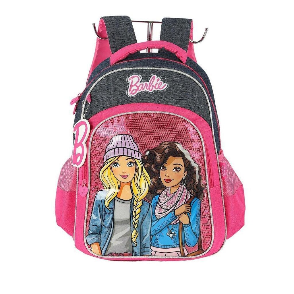 Mochila de Costas Luxcel Barbie Amigas Rosa e Preto
