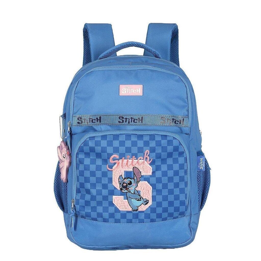Mochila de Costas Luxcel Stitch Quadriculado Azul