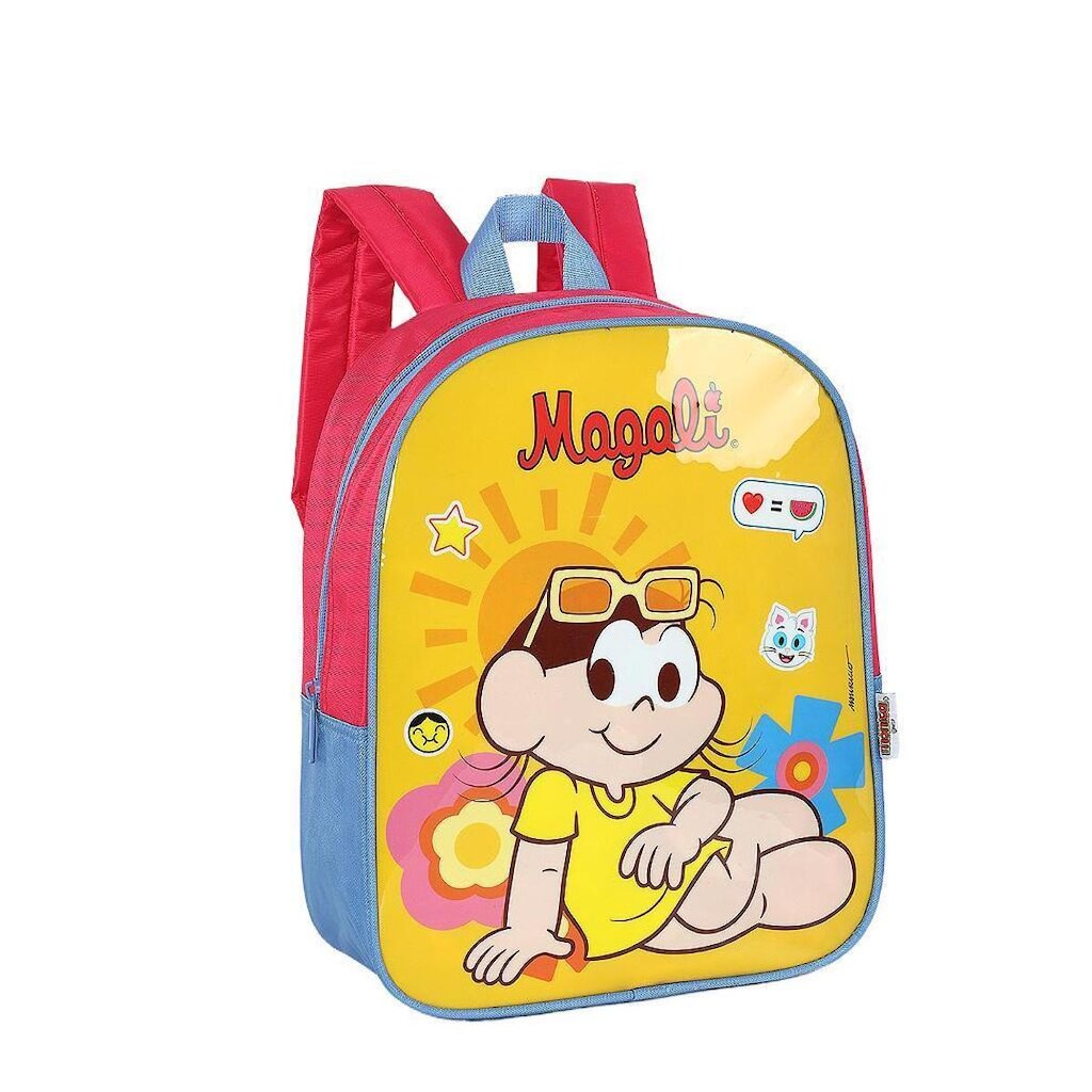 Mochila de Costas Luxcel Turma da Mônica Petit Amarelo