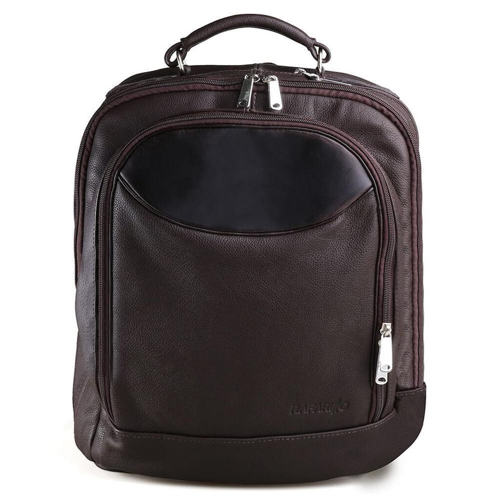 Mochila de Couro Executiva Impermeável Masculina Rafarillo