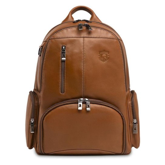 Mochila De Couro Nordweg P/ Notebook Nw072B Italiano - Marrom Claro Menor preço em Mochila De Couro Nordweg P/ Notebook Nw072B Italiano - Marrom Claro