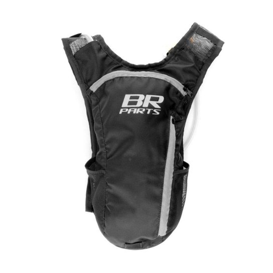 Mochila De Hidratação BR Parts Combat 2 Litros - Preto+Cinza