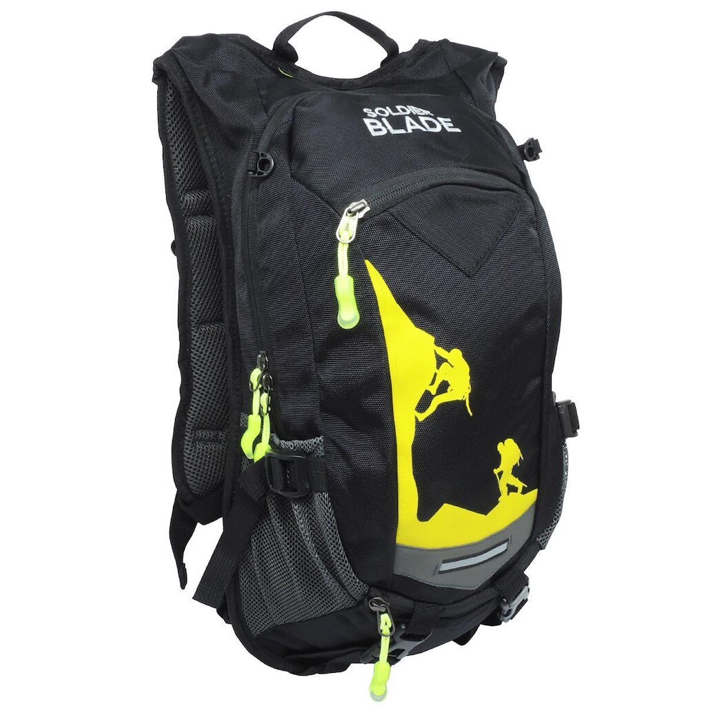 Mochila de Hidratação Soldier Blade em Nylon com Reservatório 2 Litros - Preto/amarelo