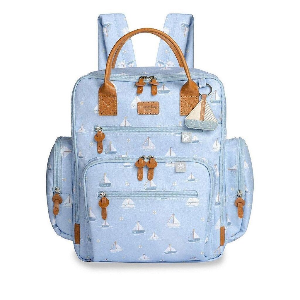 Mochila de Maternidade MasterBag Urban Barquinhos Mini Azul