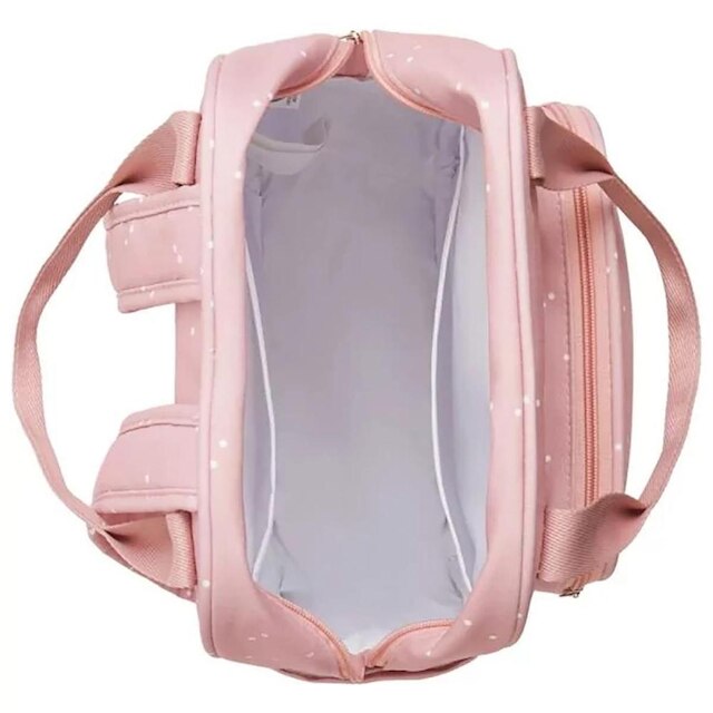 Mochila de Maternidade Pirulitando Baby Bolinhas Rosa