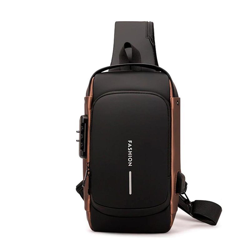 Mochila de Ombro Transversal Compacta Unilateral com USB em oferta na Shopee Mochila de Ombro Transversal Compacta Unilateral com USB