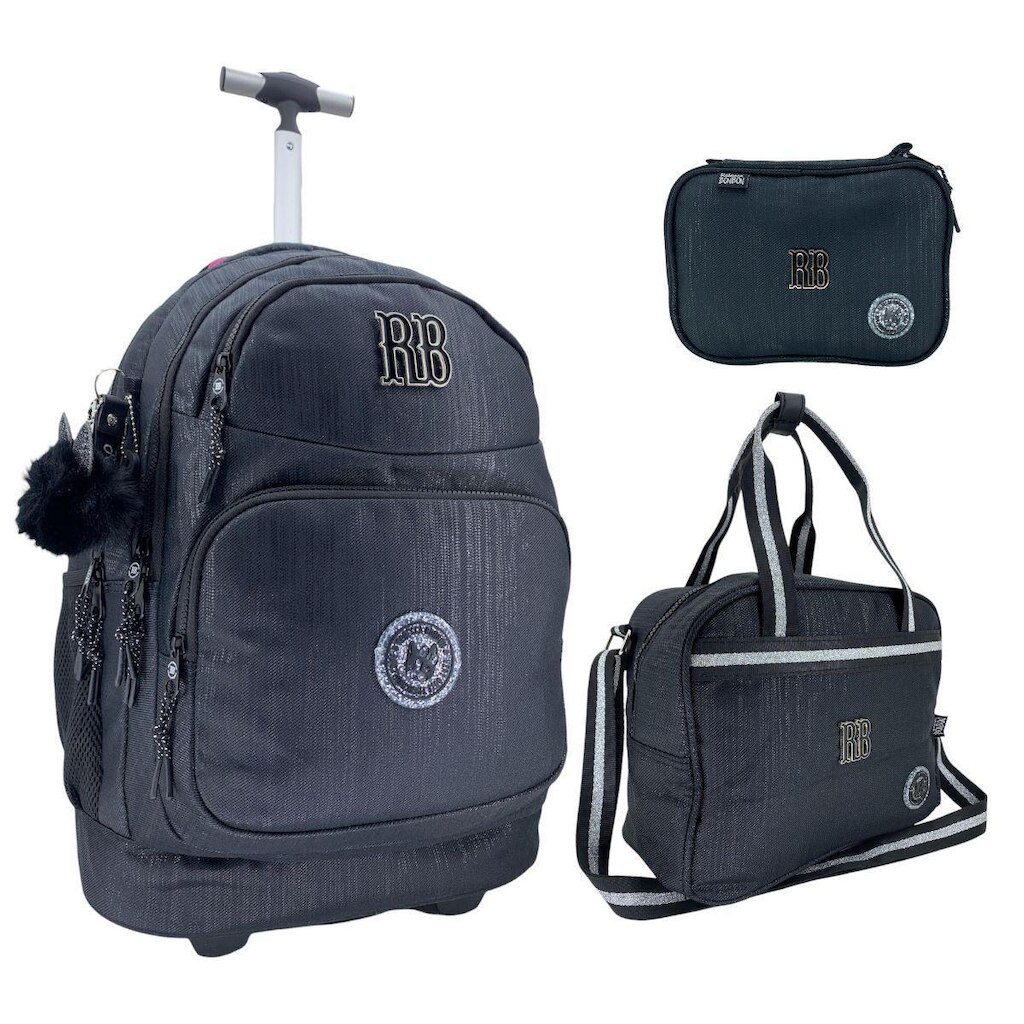 Mochila De Rodinha Rebecca Bonbon Lanch e Estojo 24530