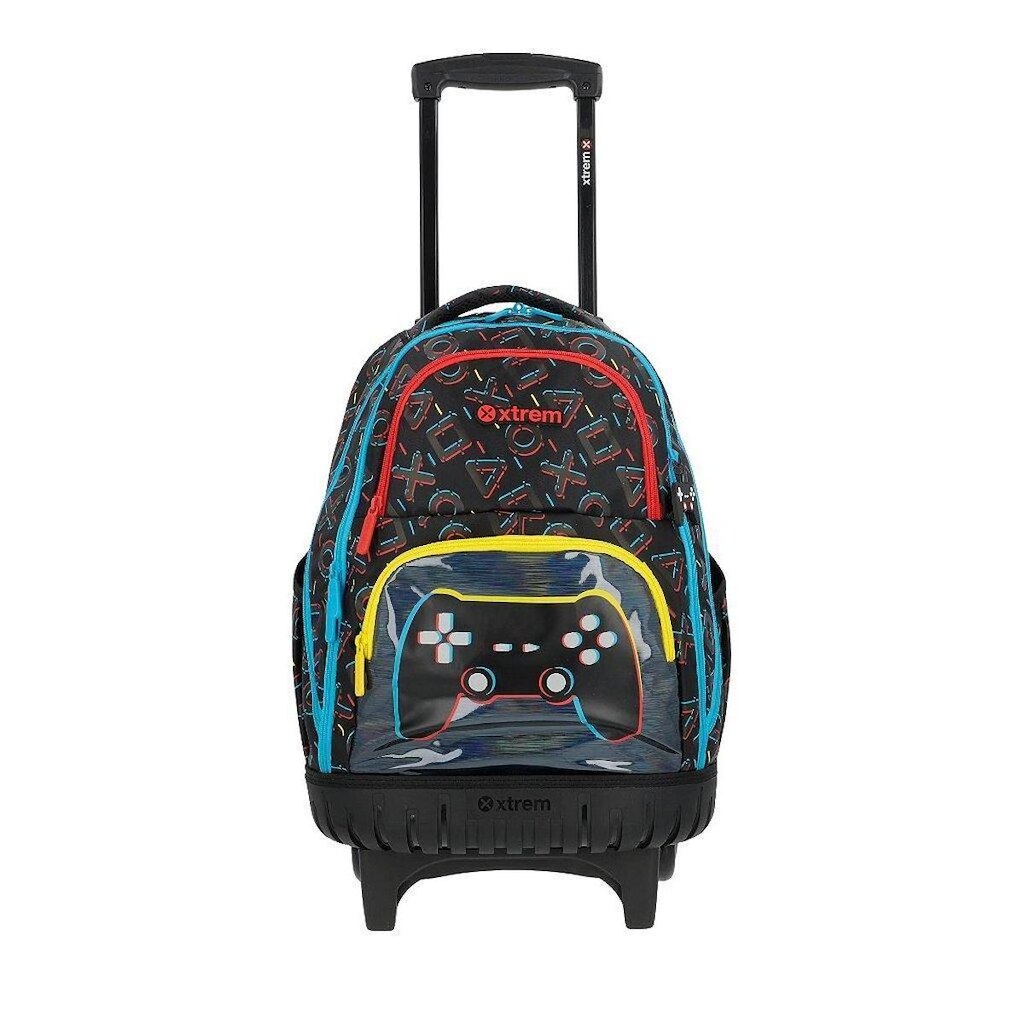 Mochila de Rodinha Xtrem Masculina Infantil Cross Preta