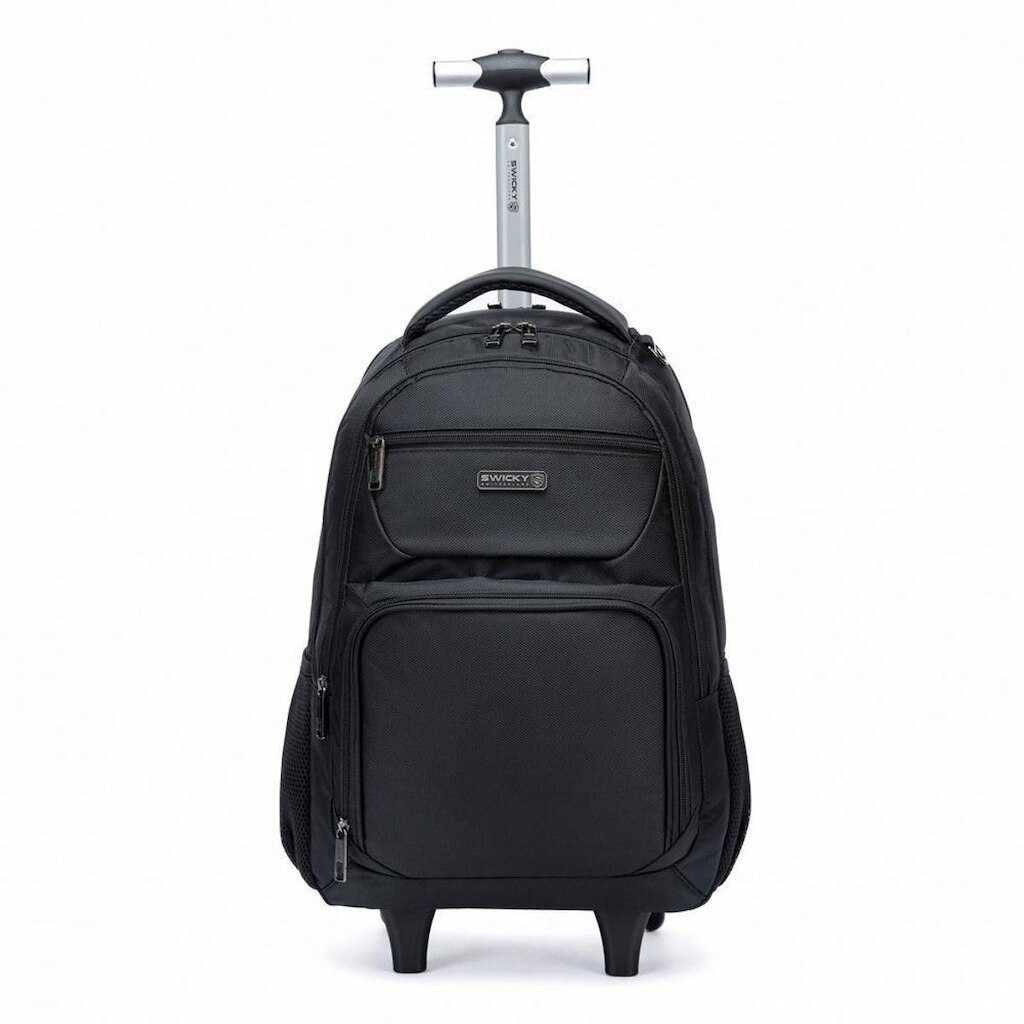 Mochila De Rodinhas Executiva Swicky Viagem Reforçada Grande 32 Litros