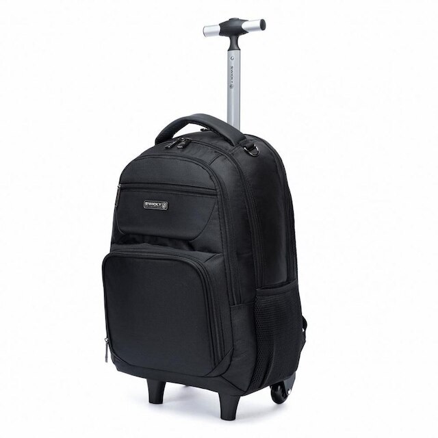Mochila De Rodinhas Executiva Swicky Viagem Reforçada Grande 32 Litros