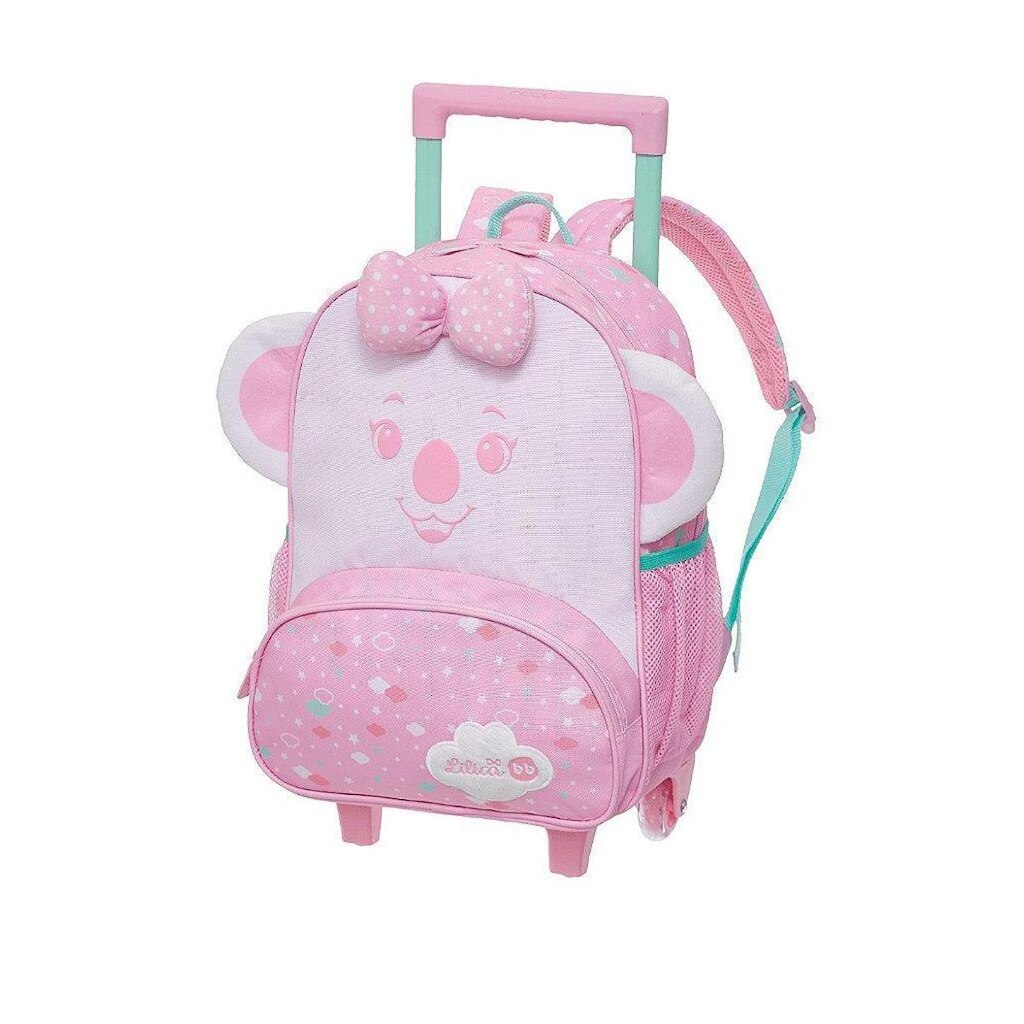 Mochila de Rodinhas Lilica Ripilica Com Alça Happy Sky Rosa