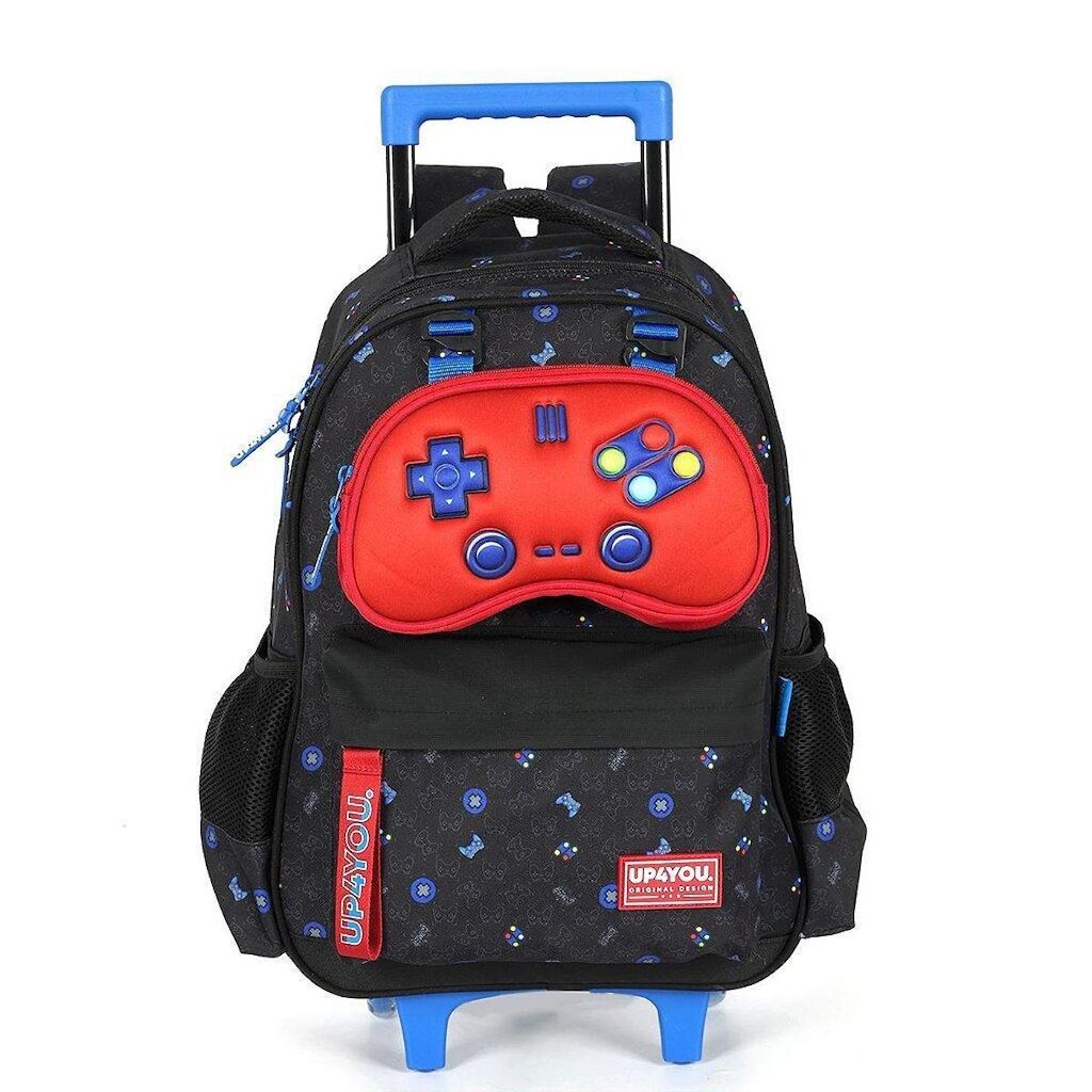 Mochila de Rodinhas Luxcel Com Alça Up4You Game Ctrl Preto