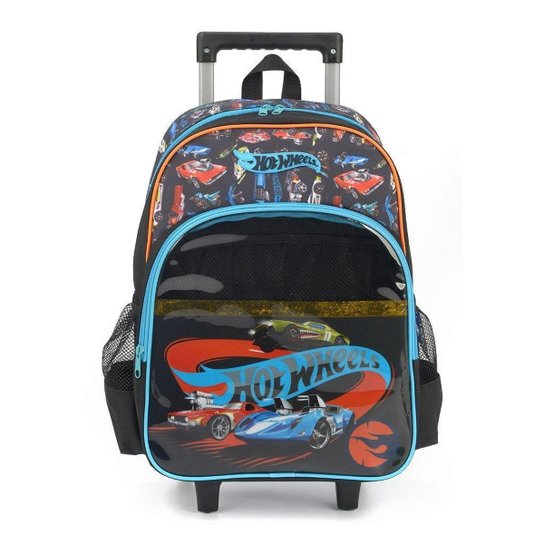 Mochila de Rodinhas Luxcel Hot Wheels Preto - Preto Menor preço em Mochila de Rodinhas Luxcel Hot Wheels Preto - Preto