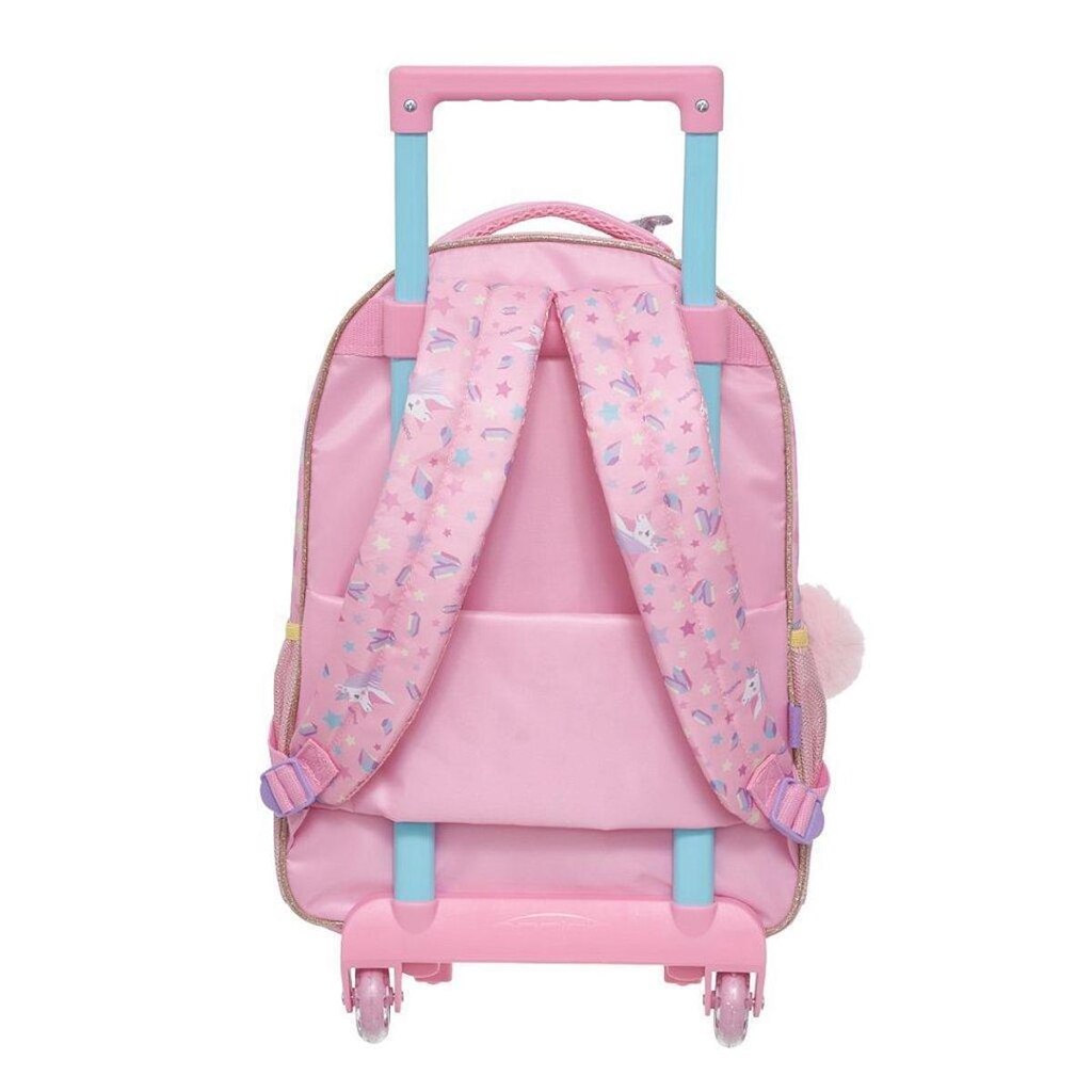 Mochila de Rodinhas Pacific Com Alça Pack Me Fantasy Rosa