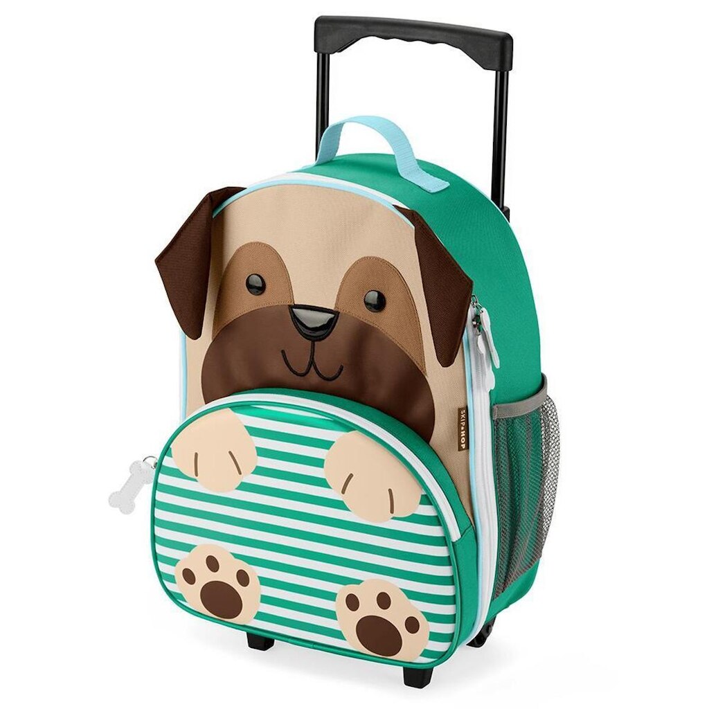 Mochila de Rodinhas Skip Hop Zoo Cachorro Pug Verde