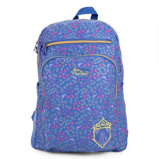 Mochila Dermiwil Liberty Princesas Grande - Azul+Rosa
