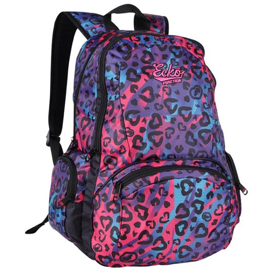 Mochila Ecko Animal Print - Azul+Rosa