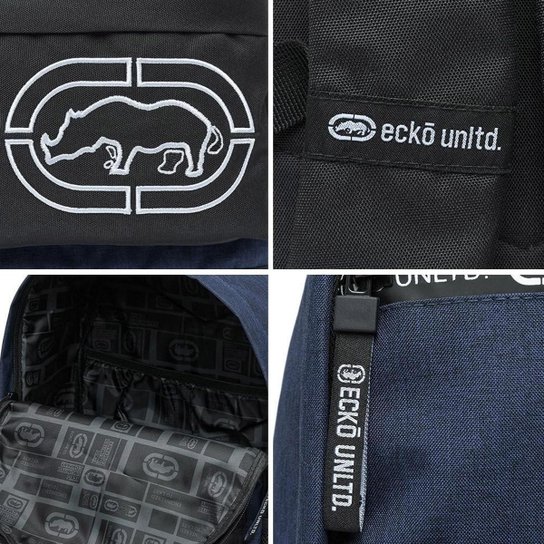 Mochila Ecko Casual Notebook Bolsa Faculdade Espaçosa Resistente Escolar